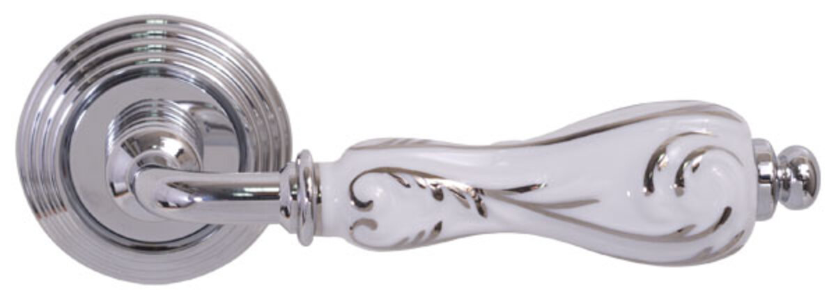 Ручка Fimet 147P-269 F04 Flora хром/фарфор R ф/з 3 Ручка Fimet 147P-269 F04 Flora хром/фарфор R ф/з - Зображення 3