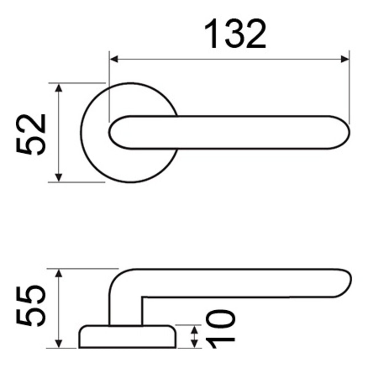 Ручка Fimet 1028-261 F20 Tasha мат нікель R ф / з 2 Ручка Fimet 1028-261 F20 Tasha мат нікель R ф / з - Зображення 2