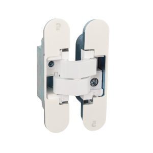 Прихована завіса PL160 3D - 24х110 мм (60 кг двері), матова біла WH