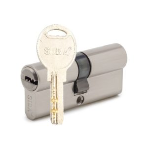 SIBA Циліндр 80 мм (40x40) кл-кл 5 кл. матовий нікель 12180/BSZ ZAMAK (10)